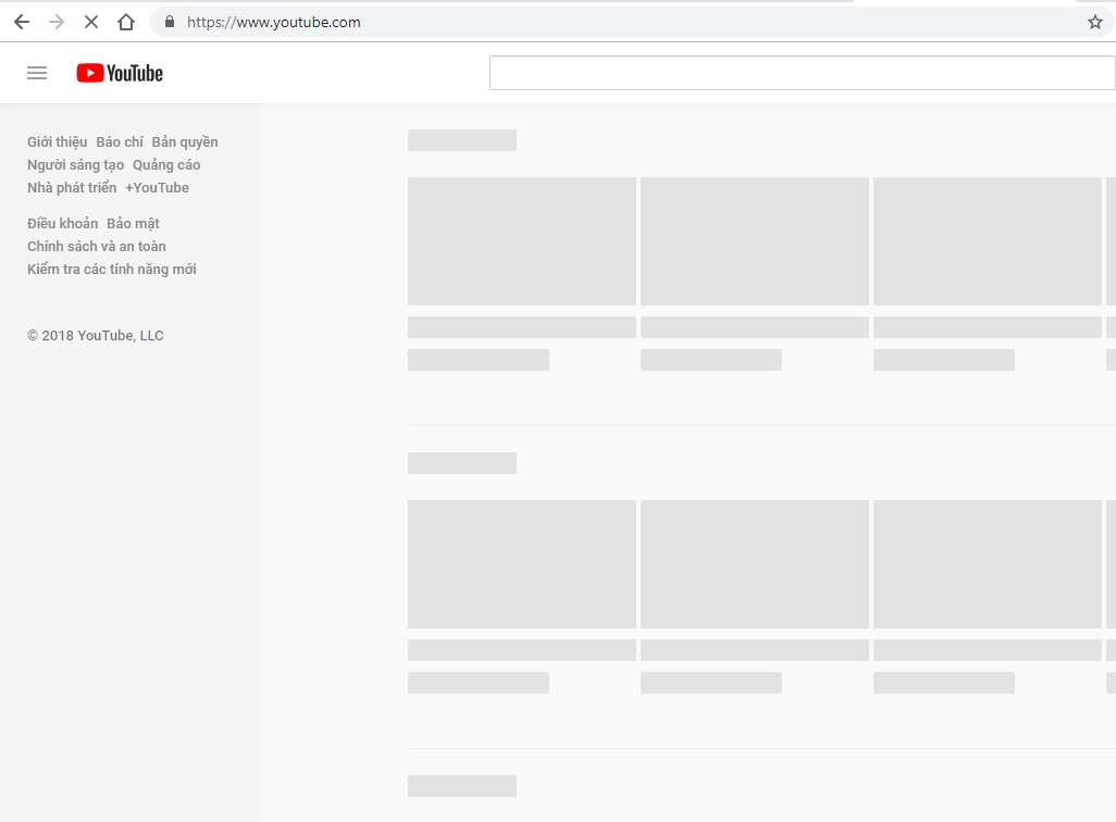 kênh Youtube bị sập