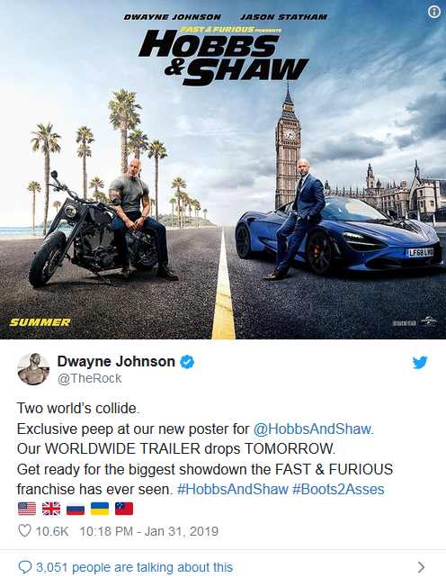 Dwayne Johnson ra mắt