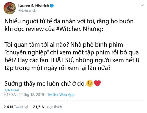 Biên kịch "THE WITCHER"